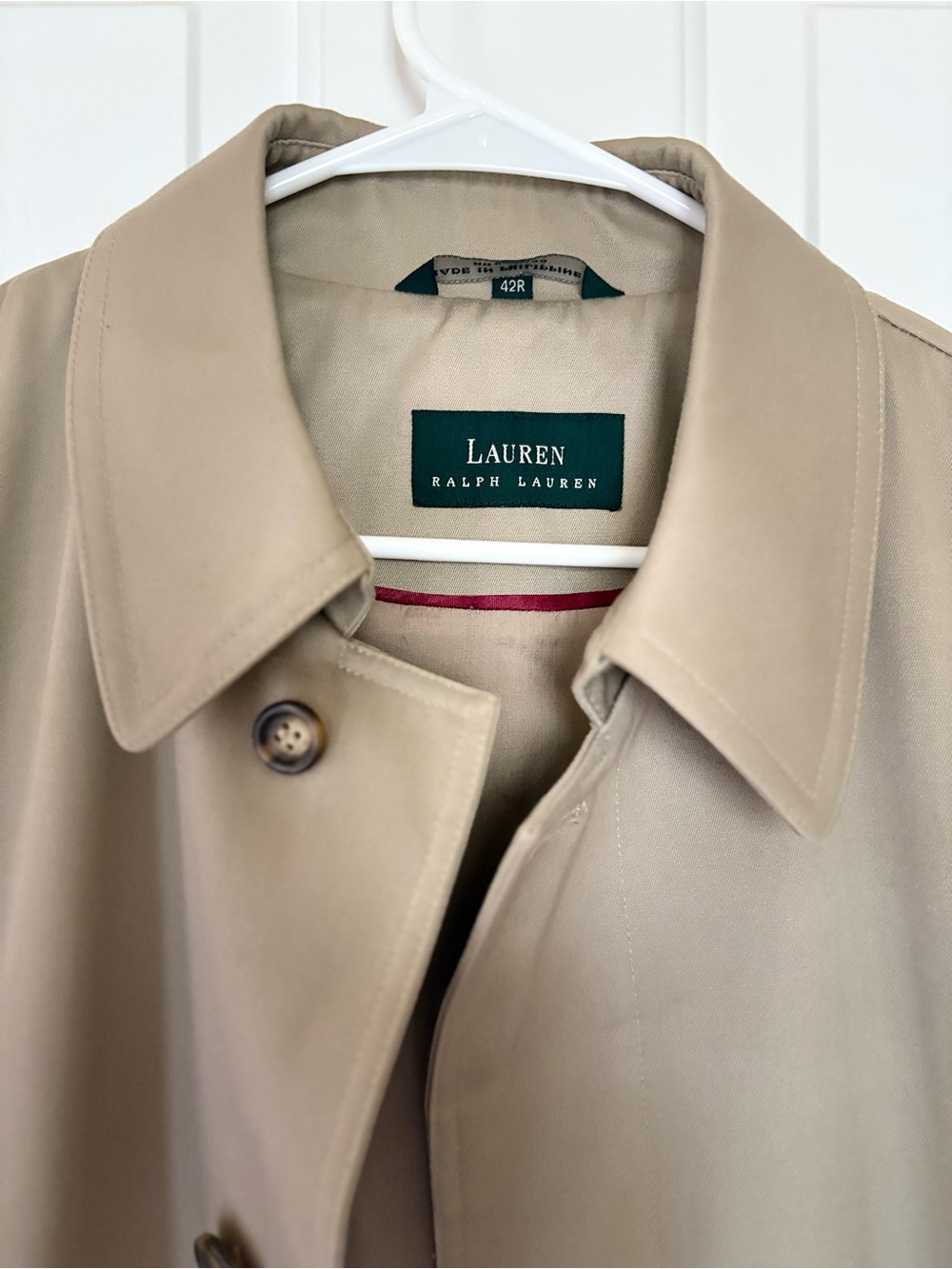 Vintage Lauren Ralph Lauren Women’s Beige Trench Coat oversized
